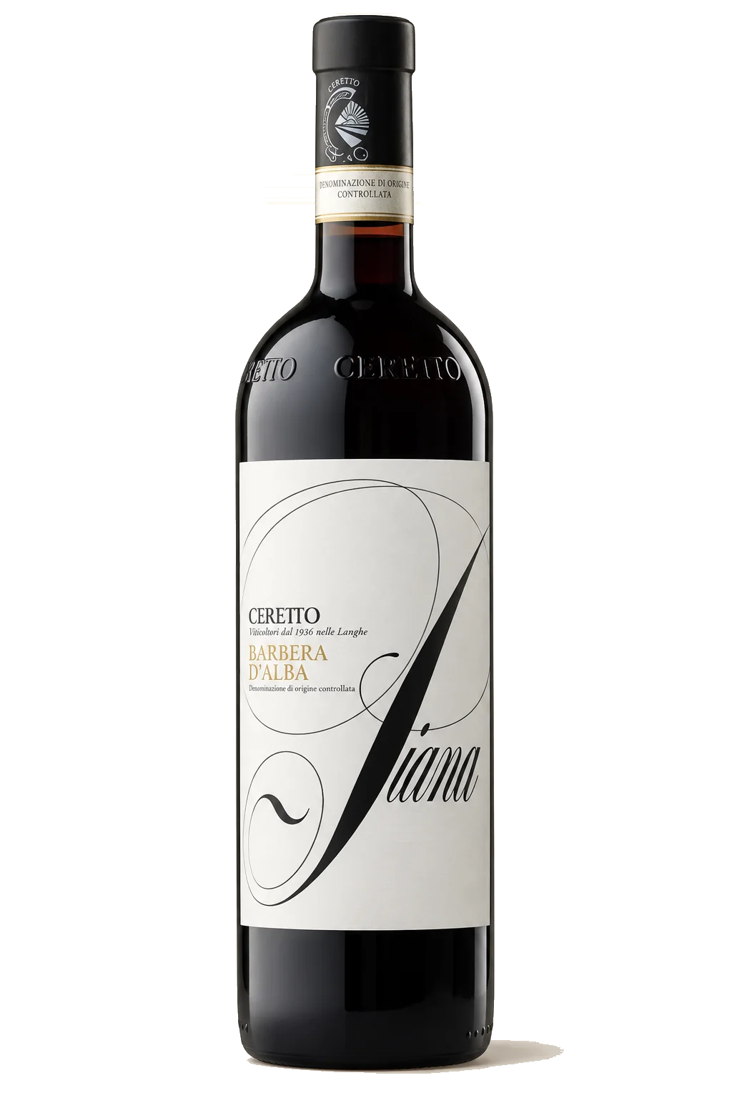 Representative Ceretto Piana Barbera d’Alba bottle illustration