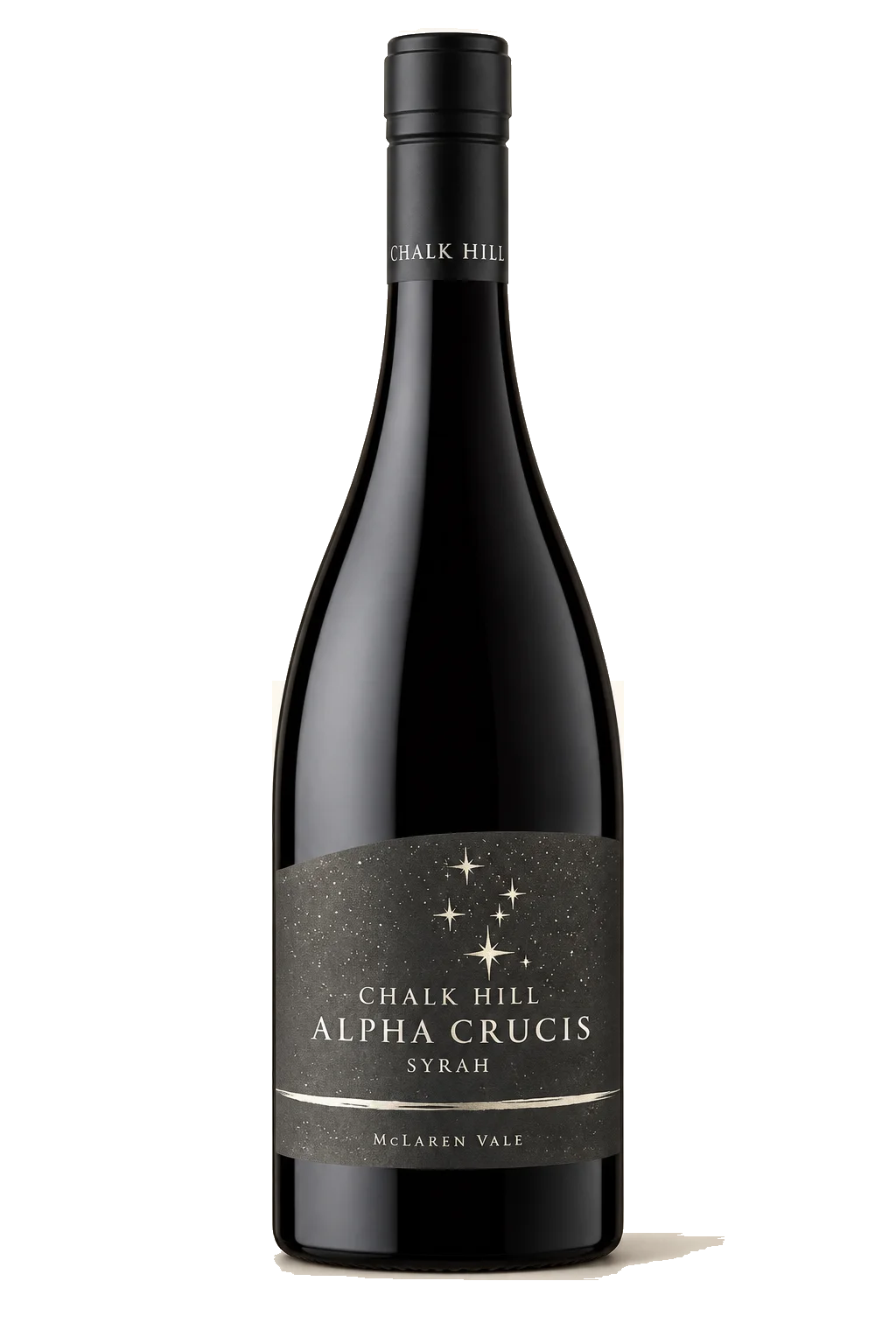 Representative Chalk Hill Alpha Crucis Syrah bottle illustration