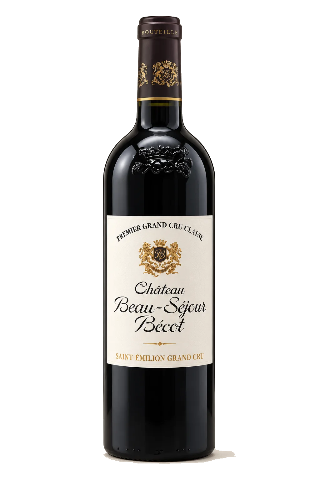 Representative Château Beau-Séjour Bécot bottle illustration