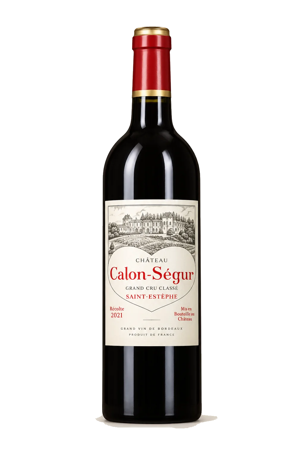 Representative Château Calon-Ségur bottle illustration
