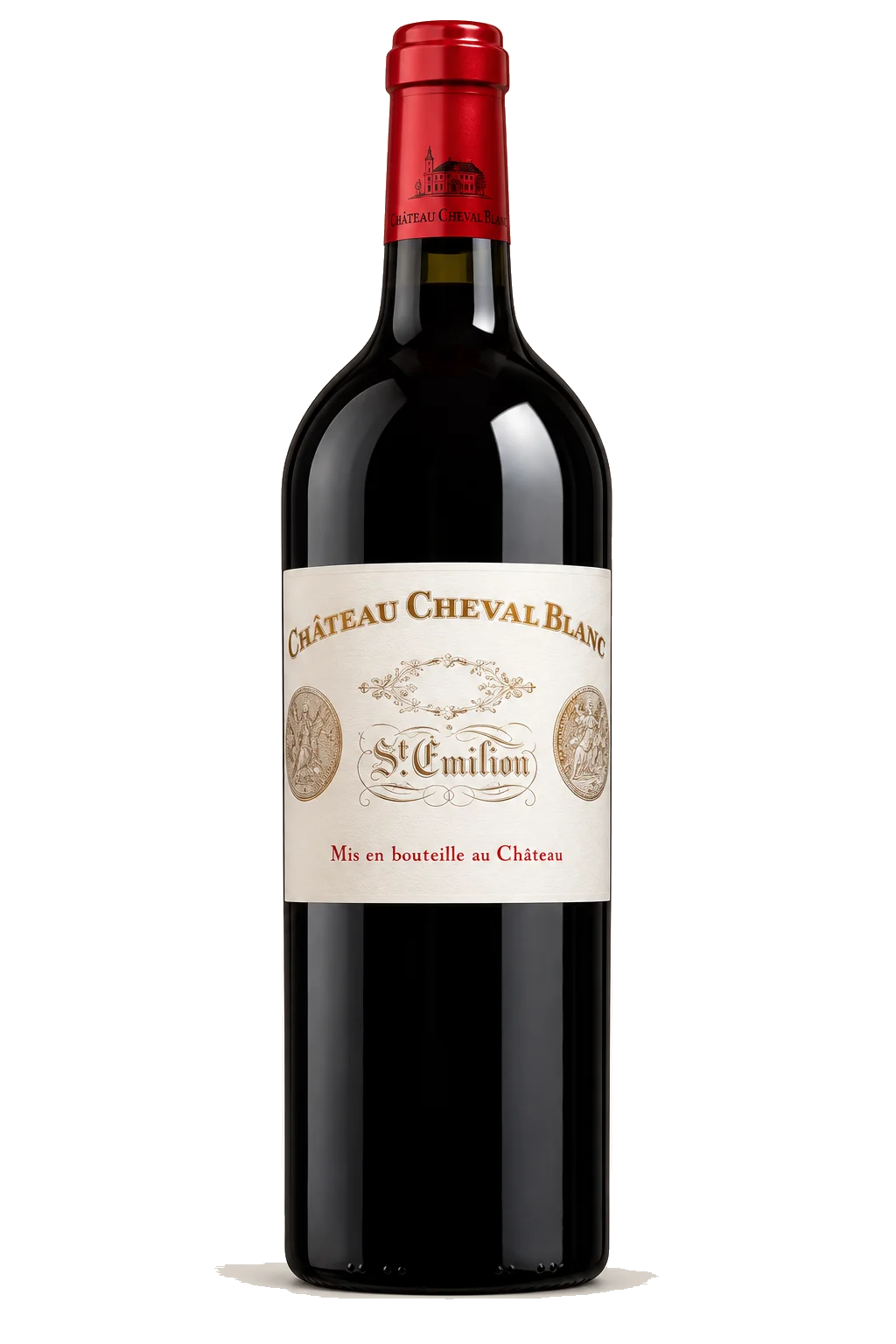 Representative Château Cheval Blanc bottle illustration
