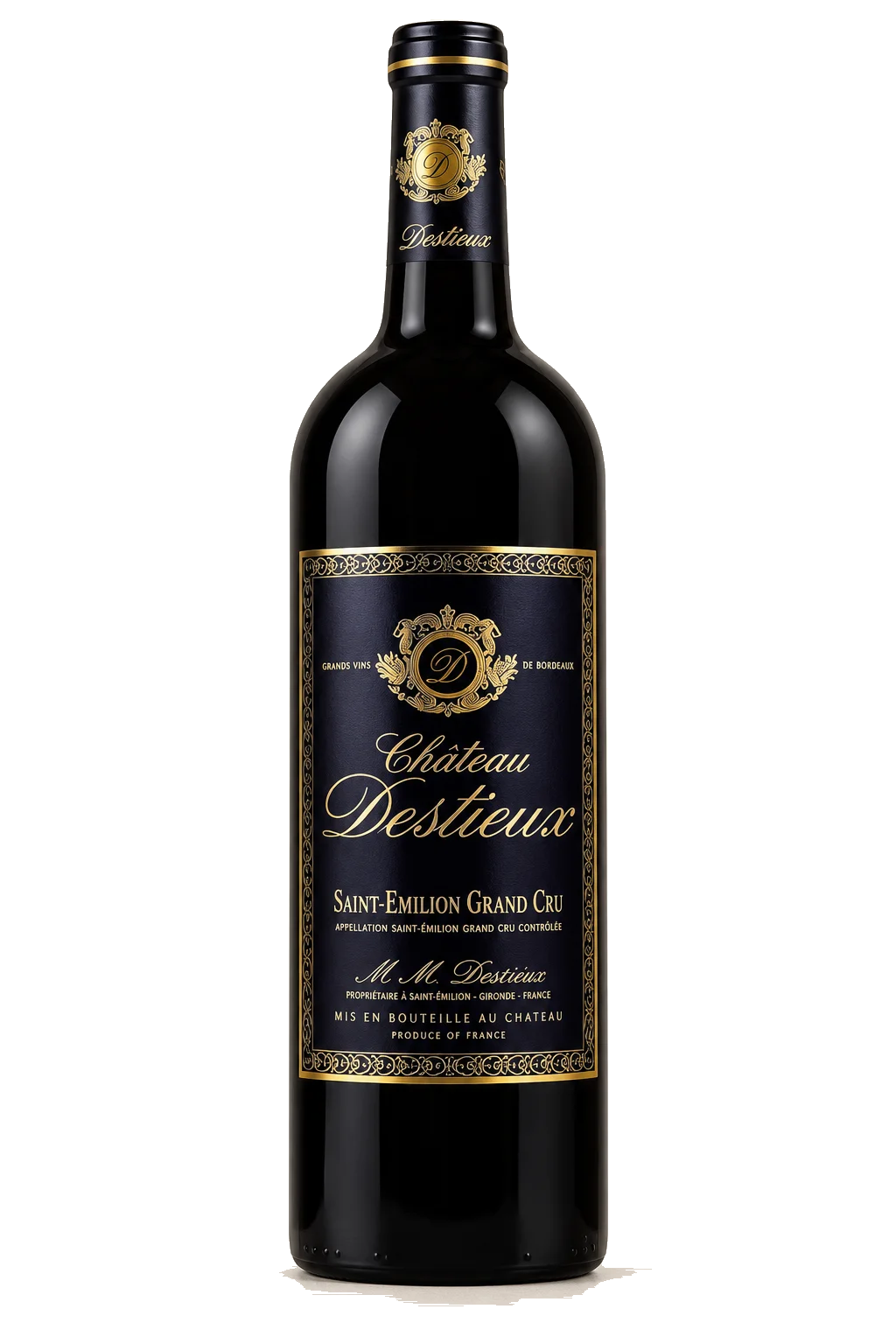 Representative Château Destieux bottle illustration
