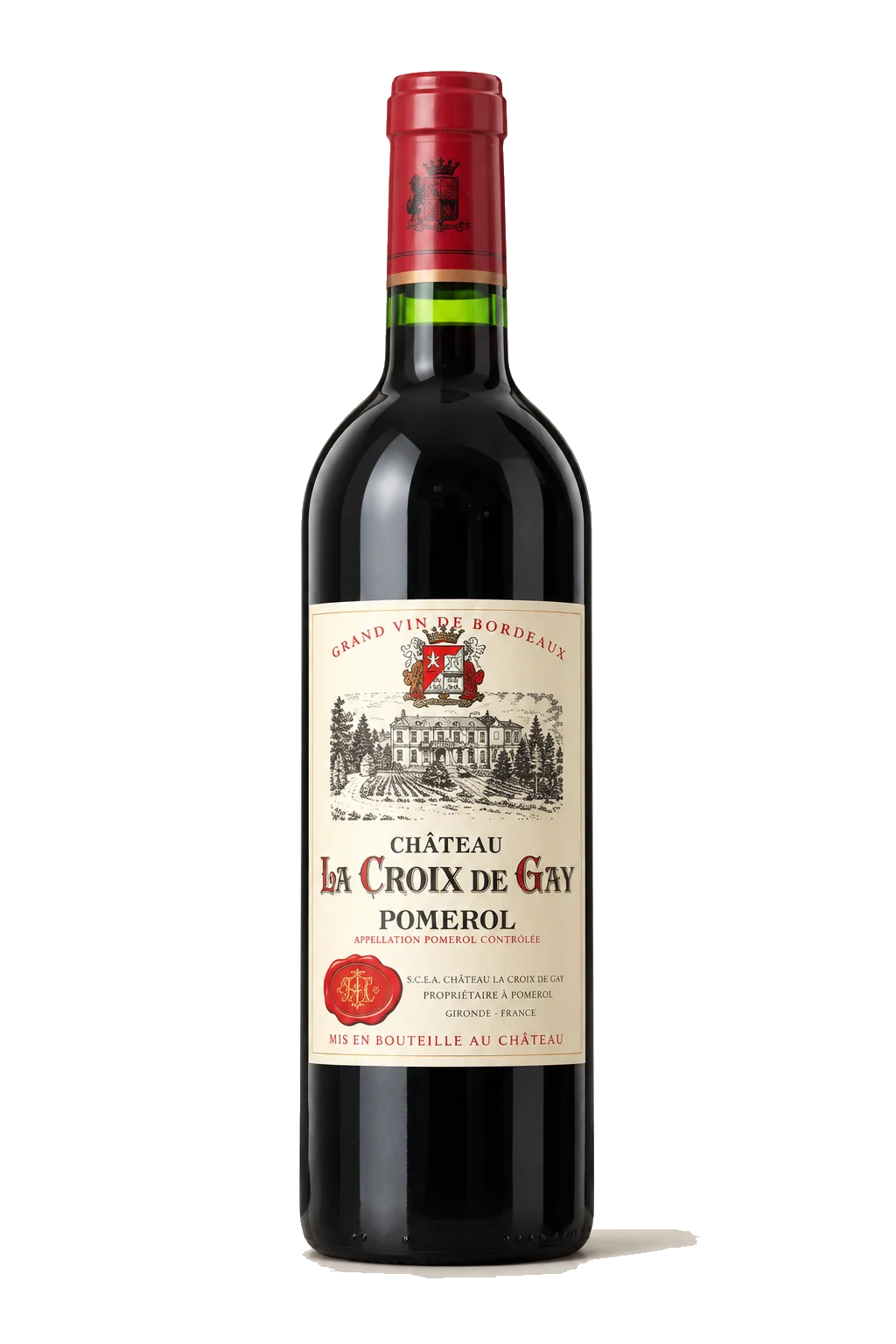 Representative Château La Croix de Gay bottle illustration