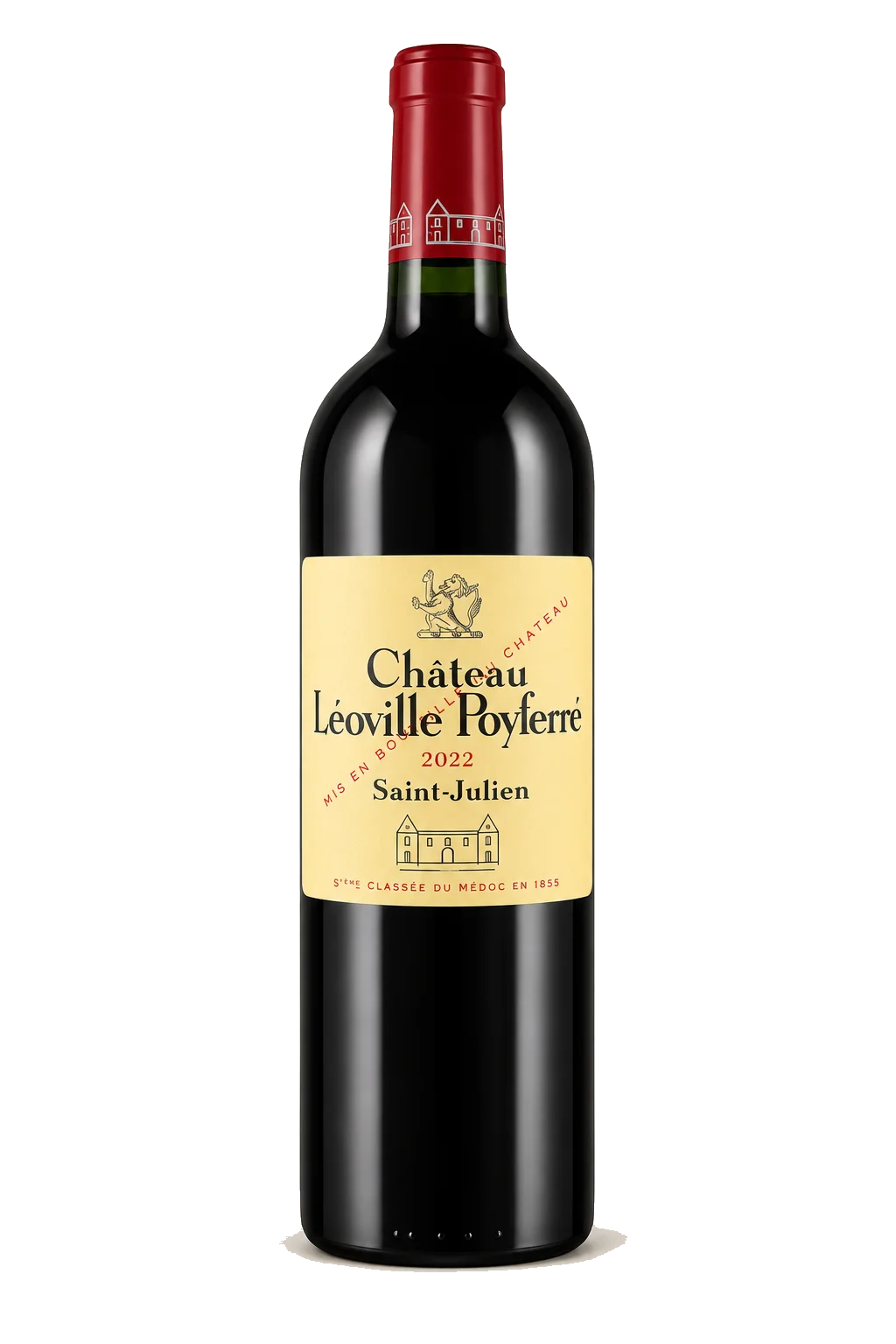 Representative Château Léoville Poyferré bottle illustration