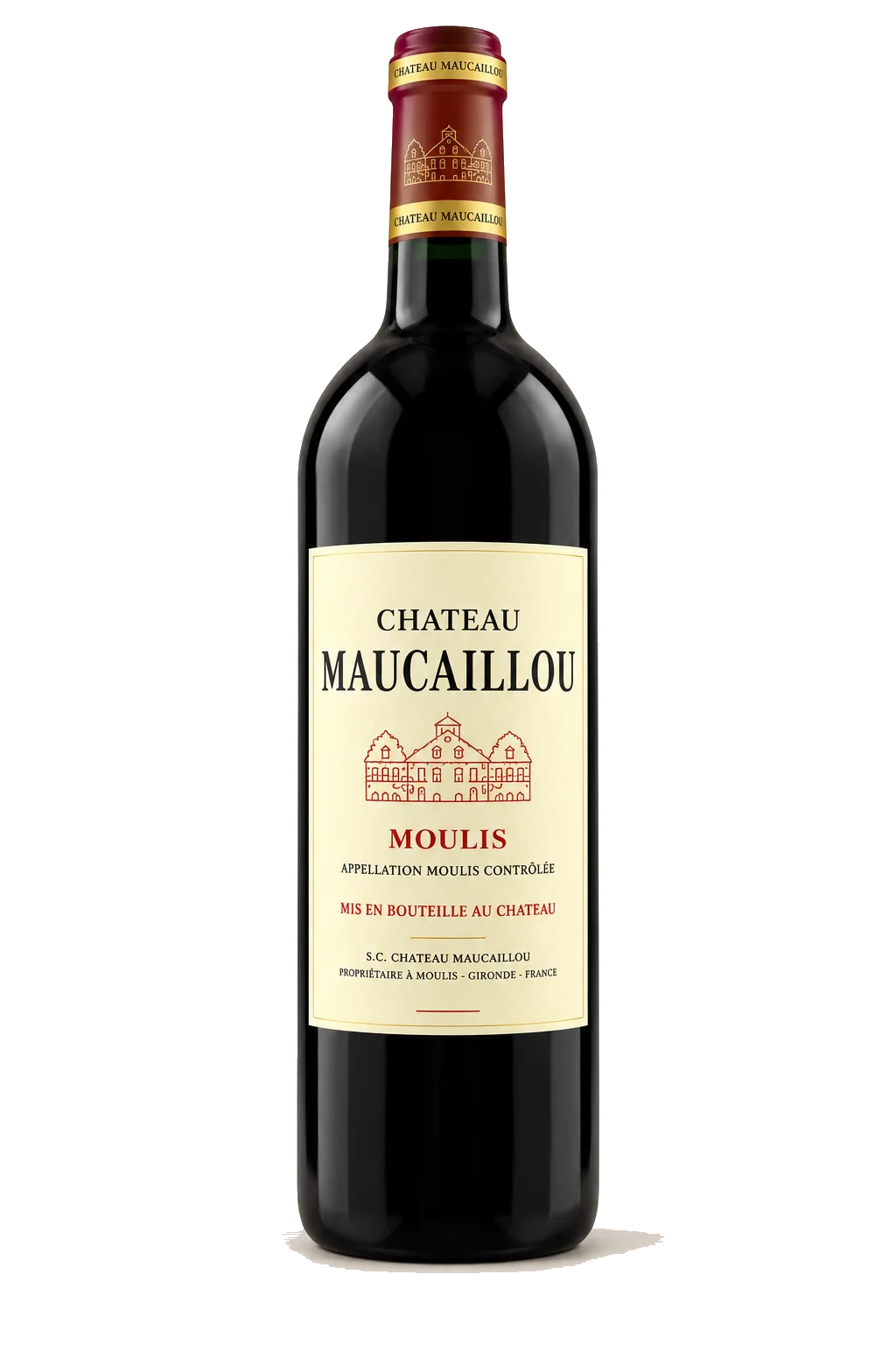 Representative Château Maucaillou bottle illustration