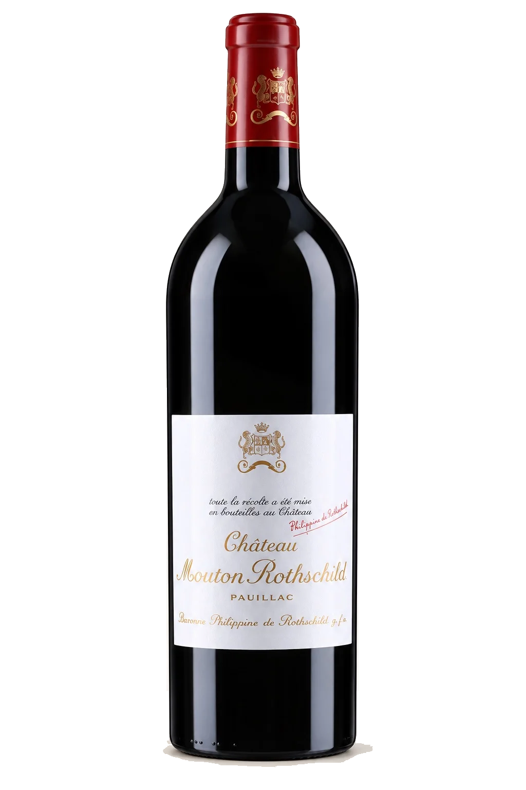 Representative Château Mouton Rothschild bottle illustration