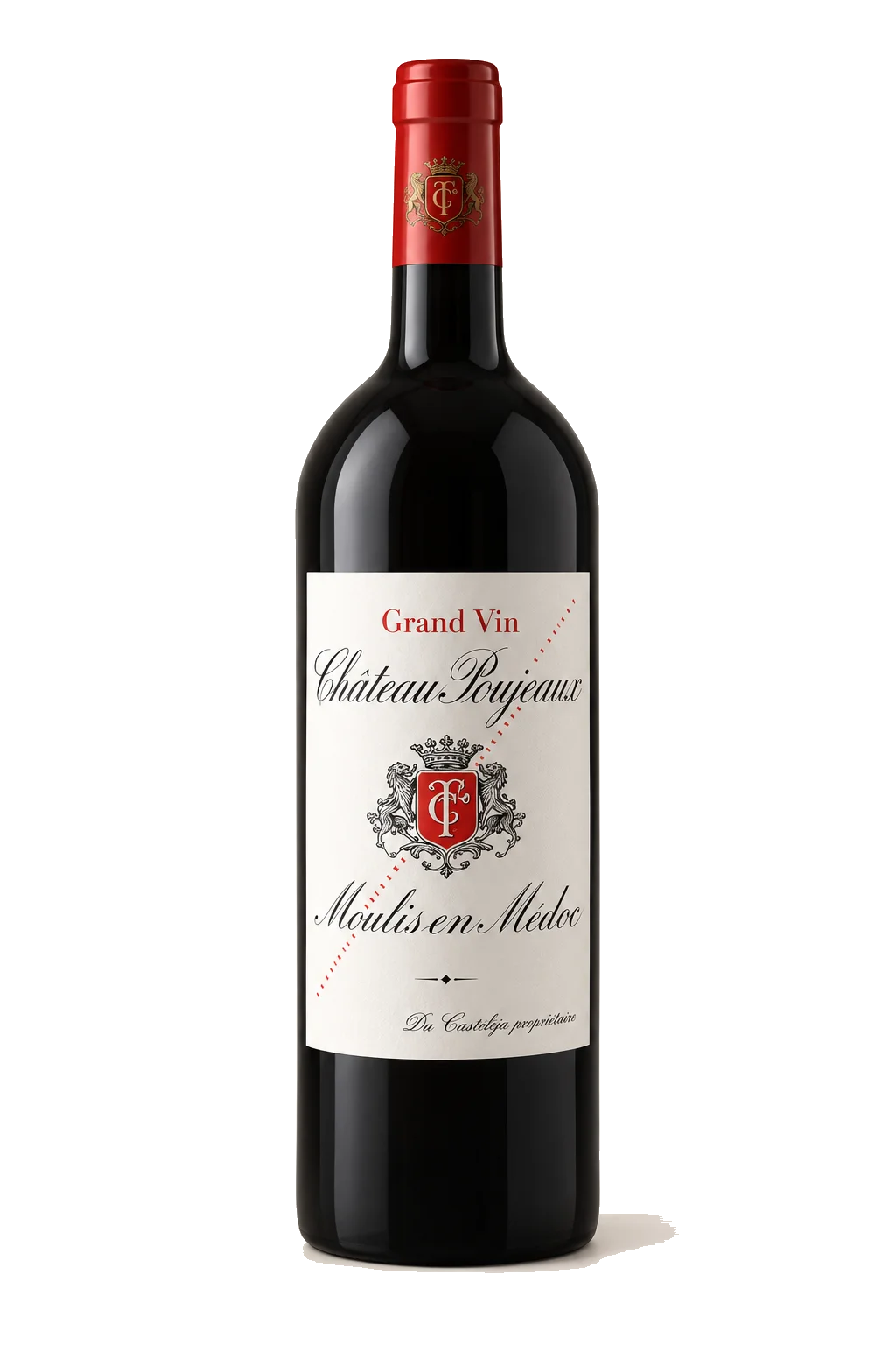 Representative Château Poujeaux bottle illustration