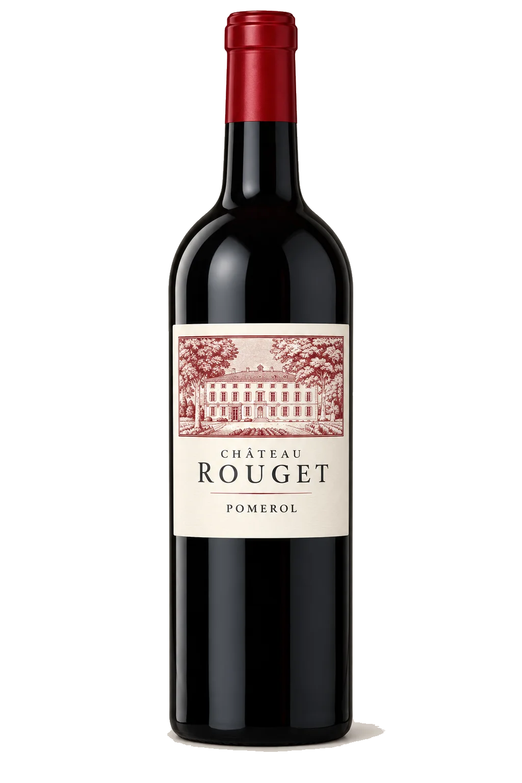Representative Château Rouget bottle illustration