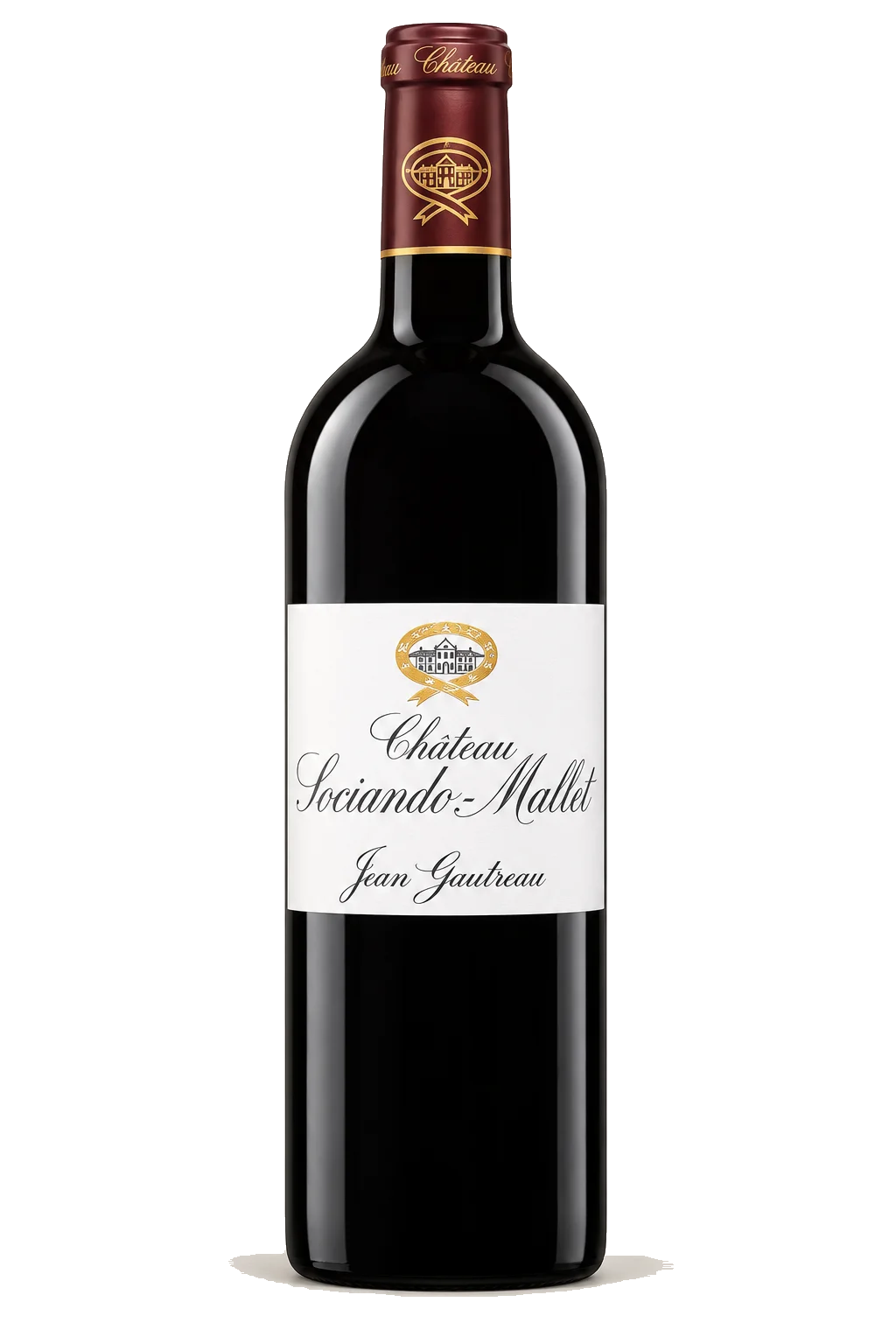 Representative Château Sociando-Mallet bottle illustration
