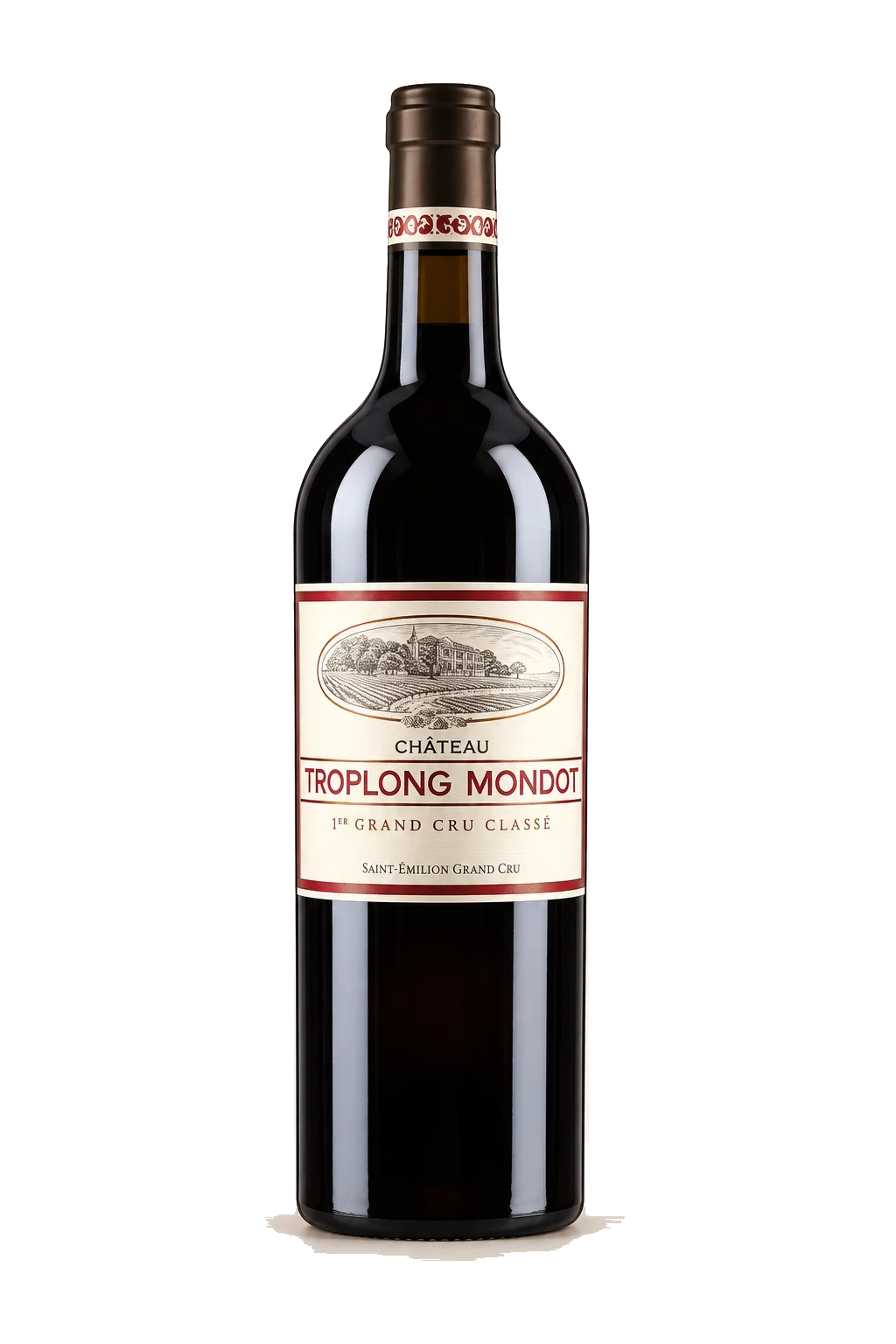 Representative Château Troplong Mondot bottle illustration
