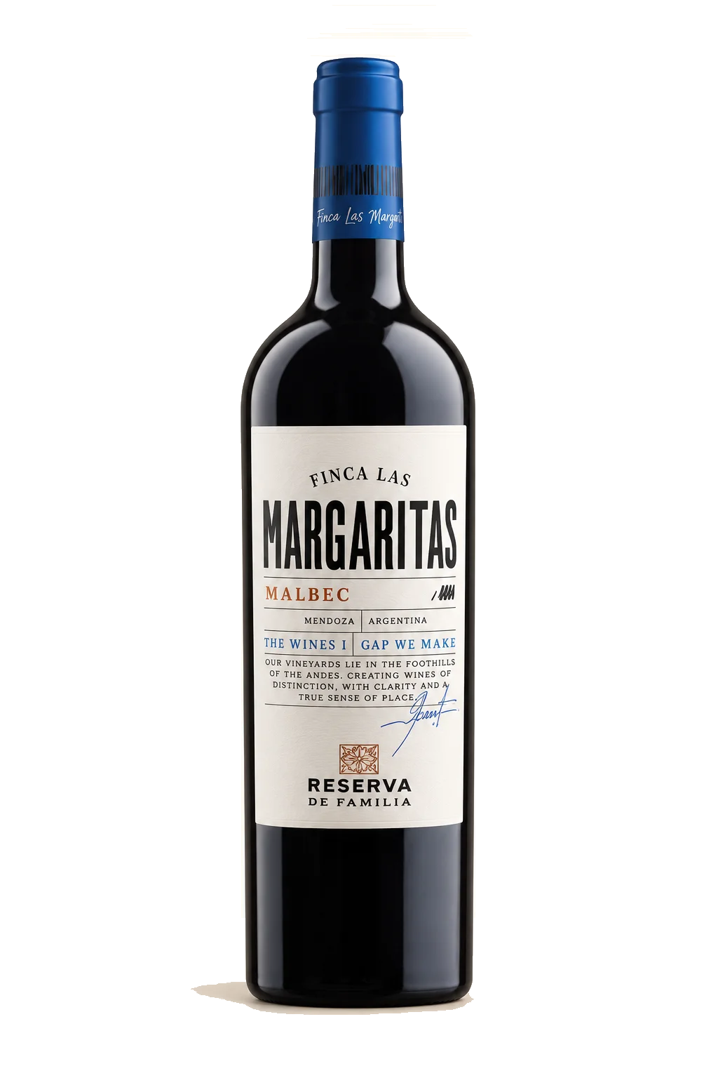 Representative Finca Las Margaritas Malbec bottle illustration