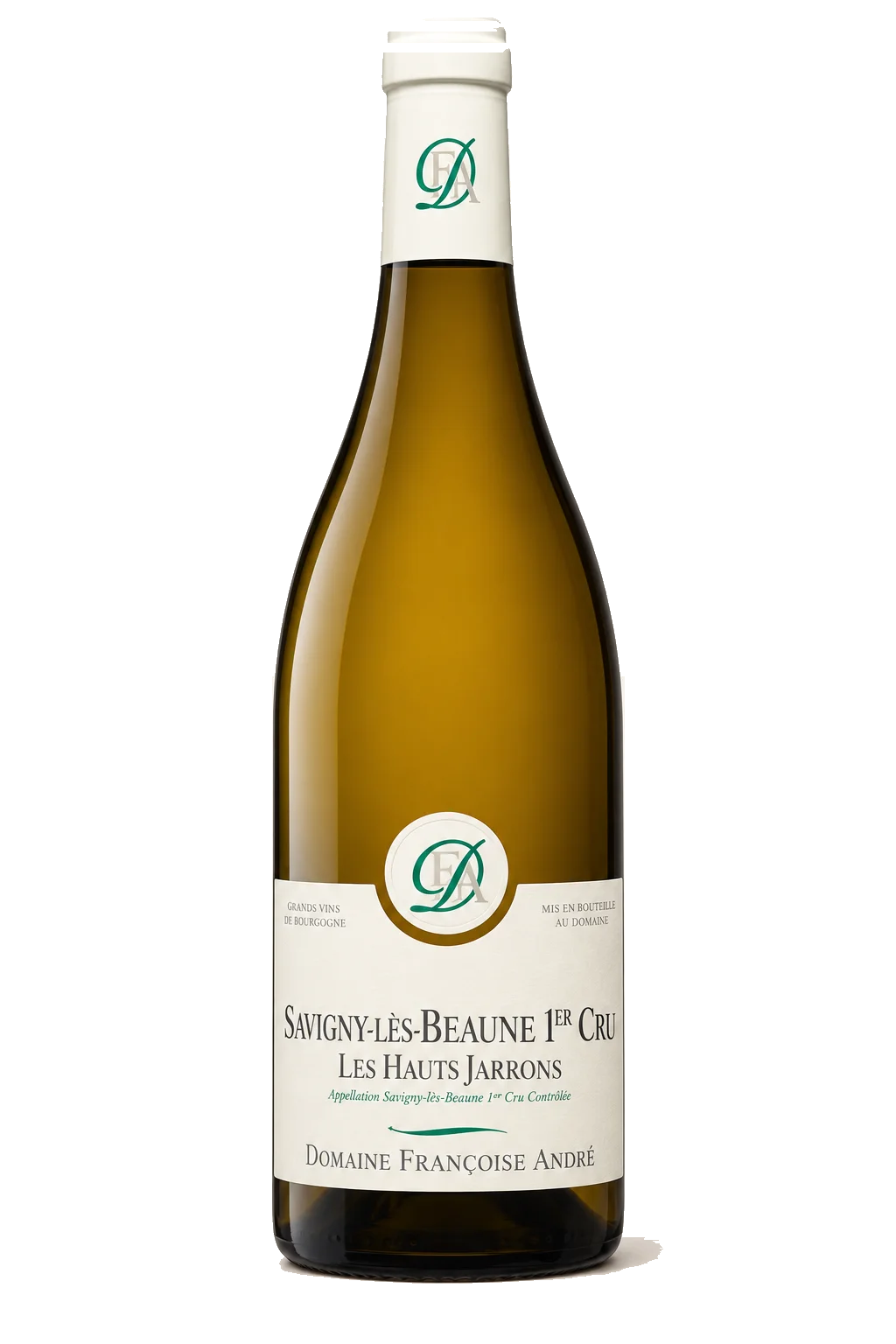 Representative Françoise André Savigny-lès-Beaune 1er Cru Les Hauts Jarrons Blanc bottle illustration
