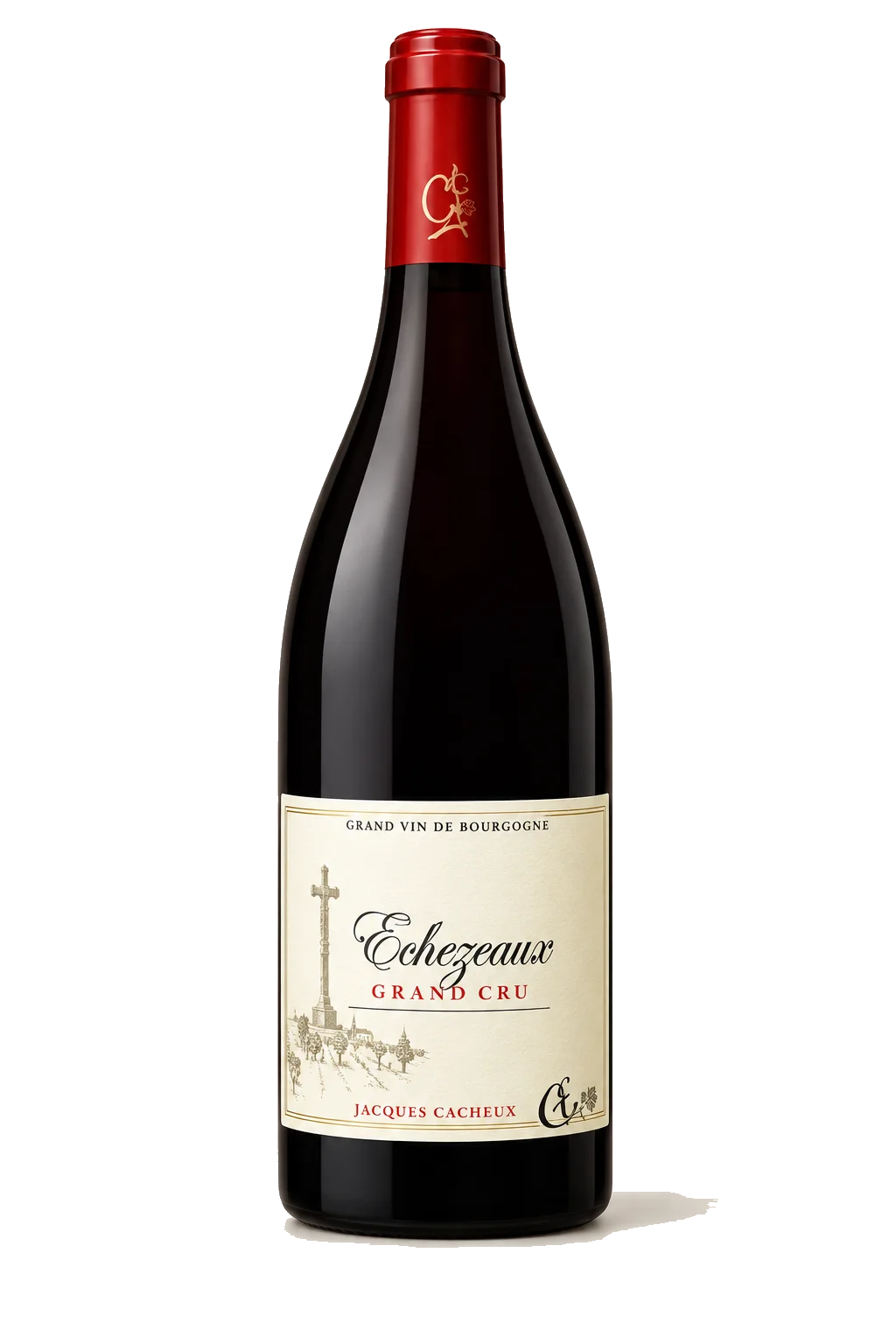 Representative Jacques Cacheux Échezeaux Grand Cru bottle illustration