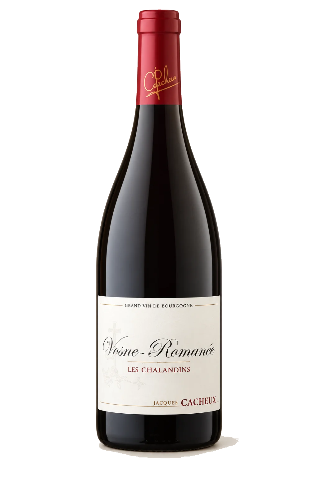 Representative Jacques Cacheux Vosne-Romanée Les Chalandins bottle illustration