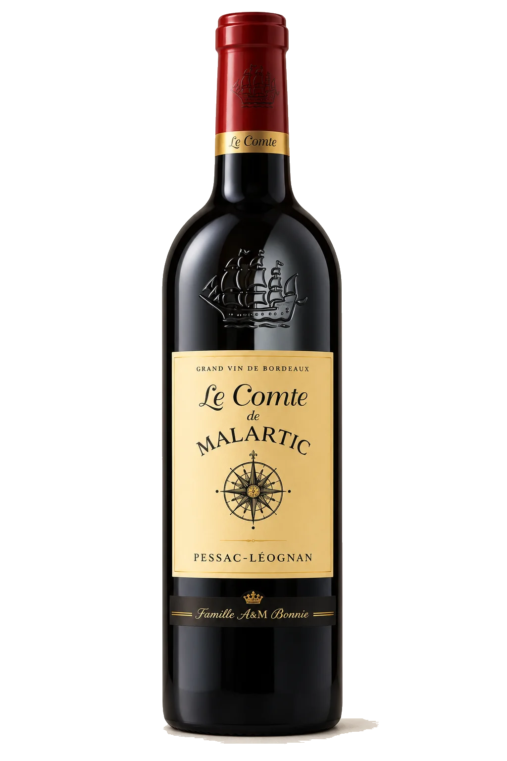 Representative Le Comte de Malartic Rouge bottle illustration