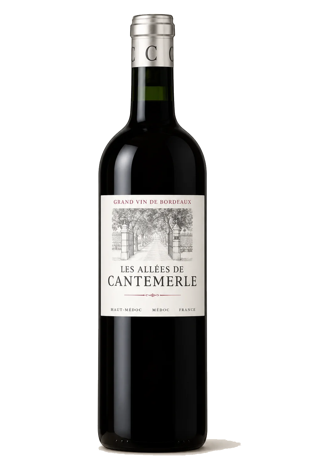 Representative Les Allées de Cantemerle bottle illustration