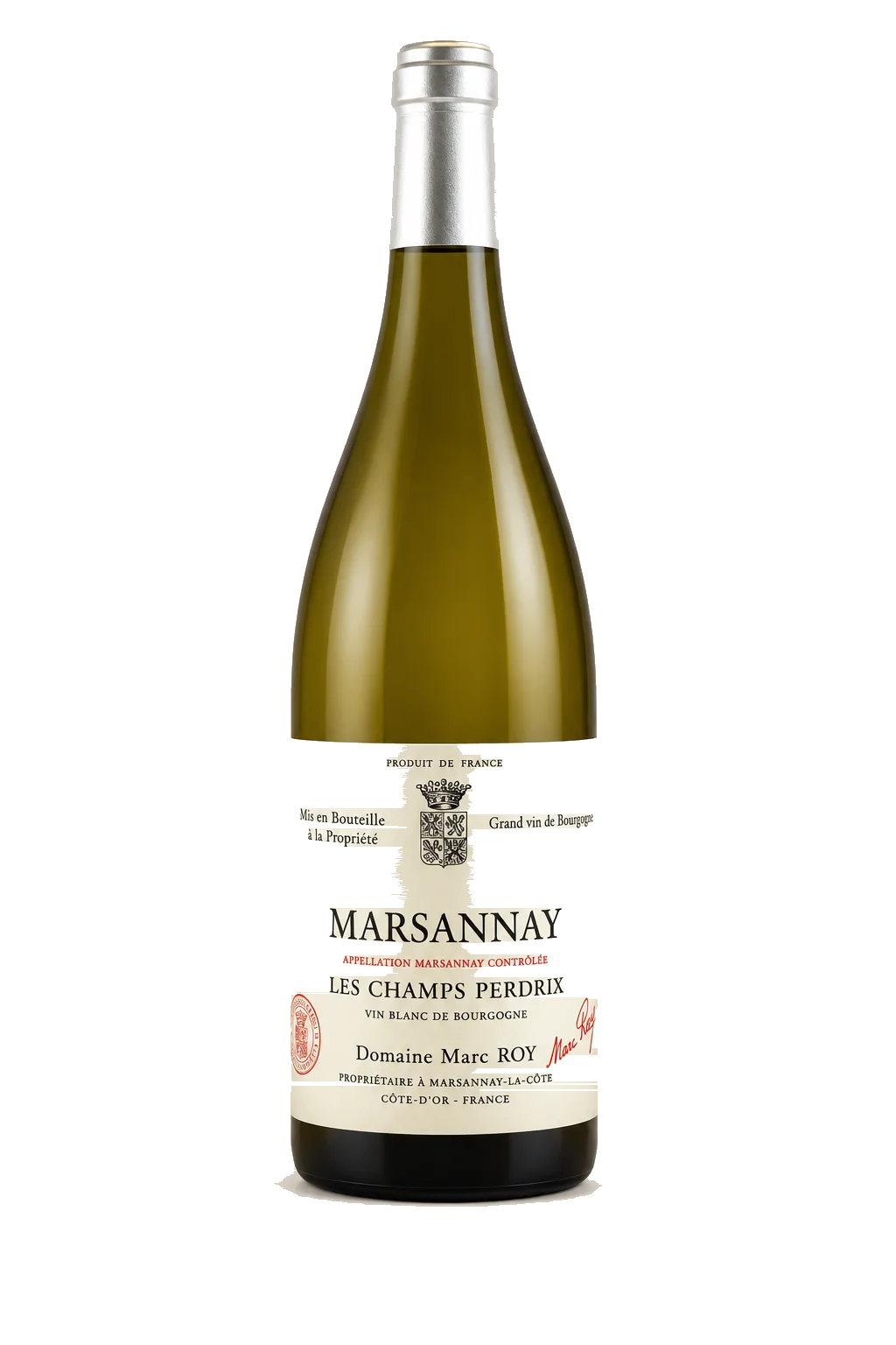 Representative Marc Roy Marsannay Champs Perdrix Blanc bottle illustration