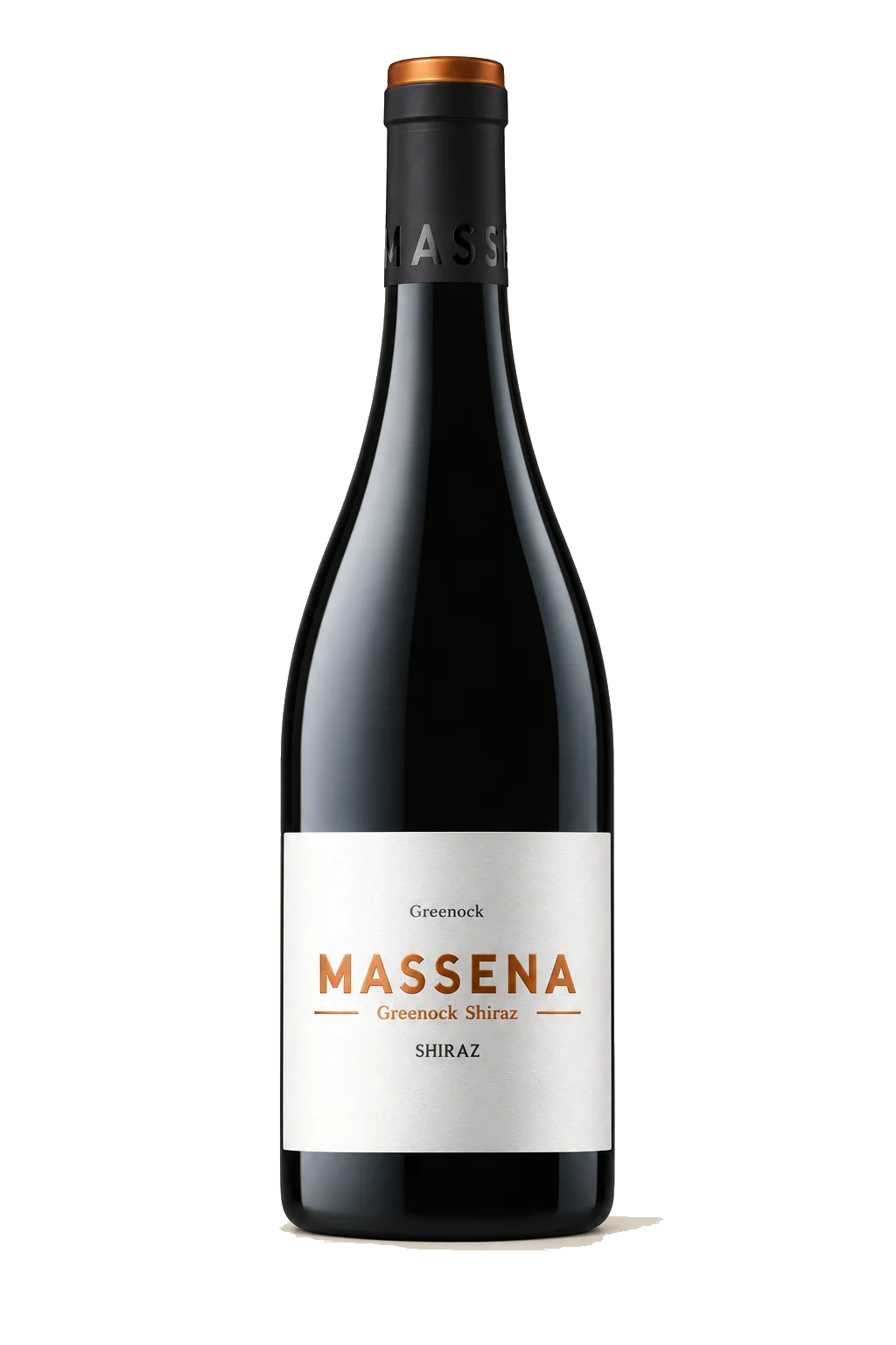 Representative Massena Greenock Shiraz bottle illustration