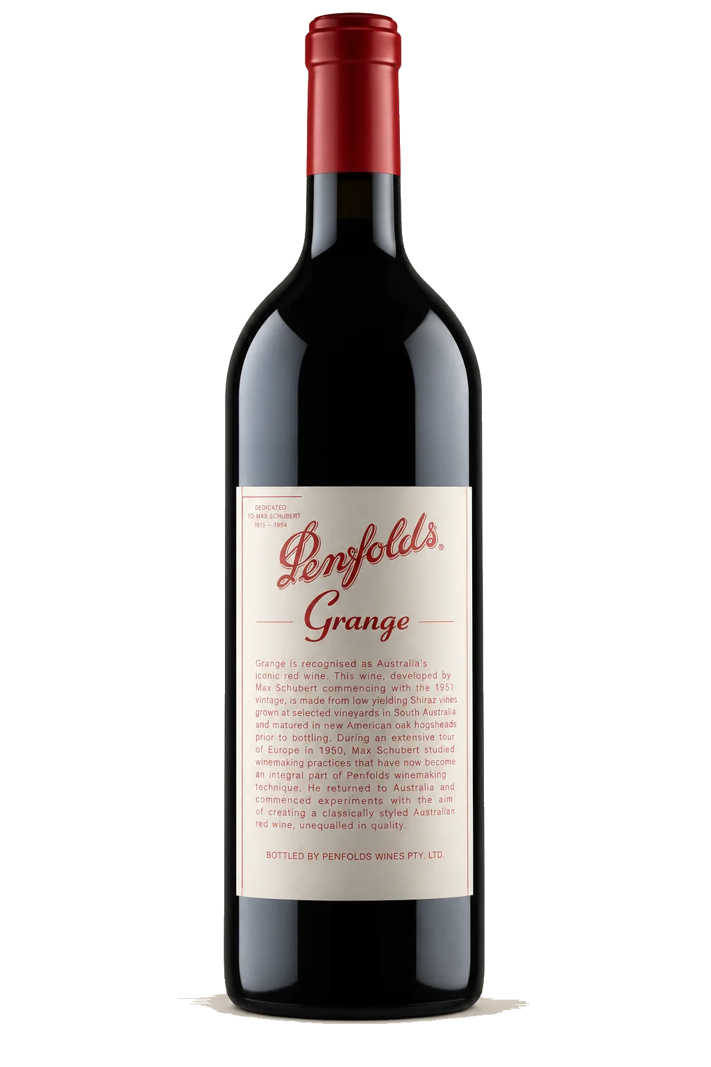 Representative Penfolds Grange bottle illustration