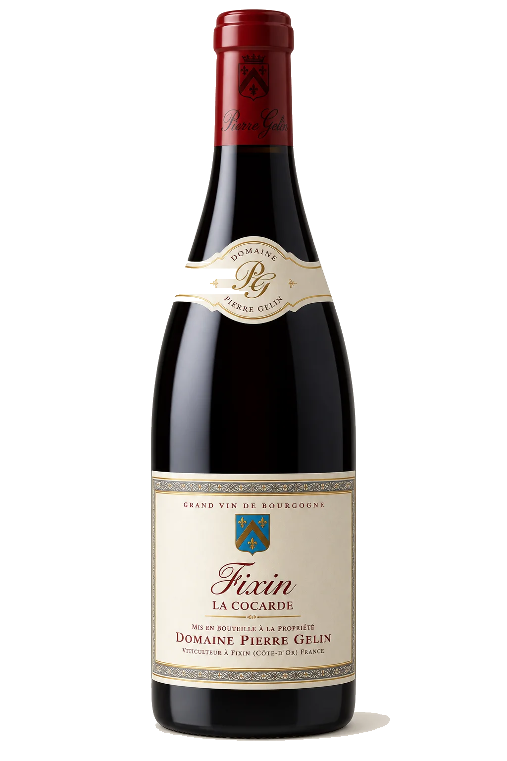 Representative Pierre Gelin Fixin La Cocarde bottle illustration