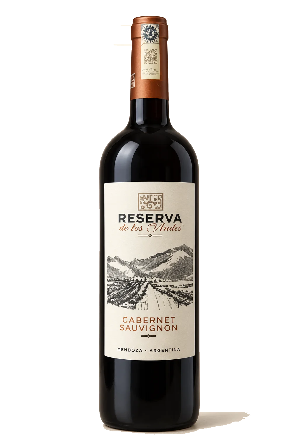 Representative Reserva de los Andes Cabernet Sauvignon bottle illustration