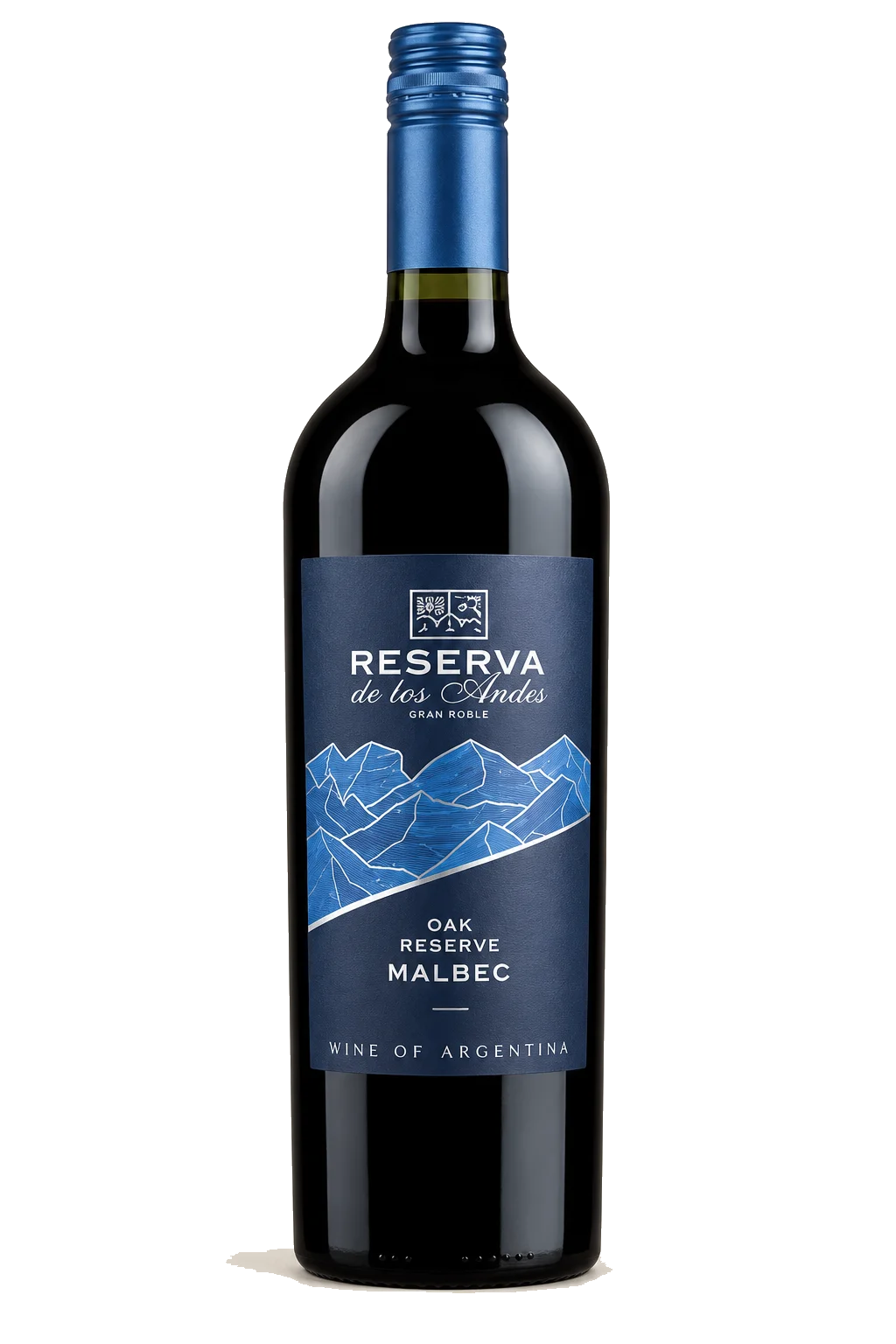 Representative Reserva de los Andes Gran Roble Malbec bottle illustration