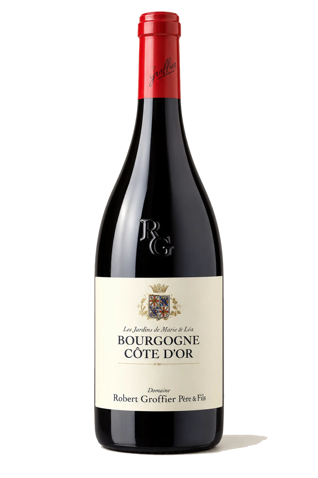 Representative Robert Groffier Bourgogne Côte d’Or Les Jardins de Marie & Léa bottle illustration