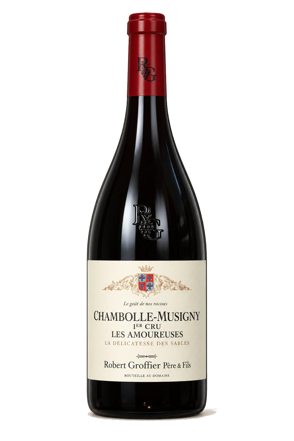 Representative Robert Groffier Chambolle-Musigny 1er Cru Les Amoureuses La Délicatesse des Sables bottle illustration